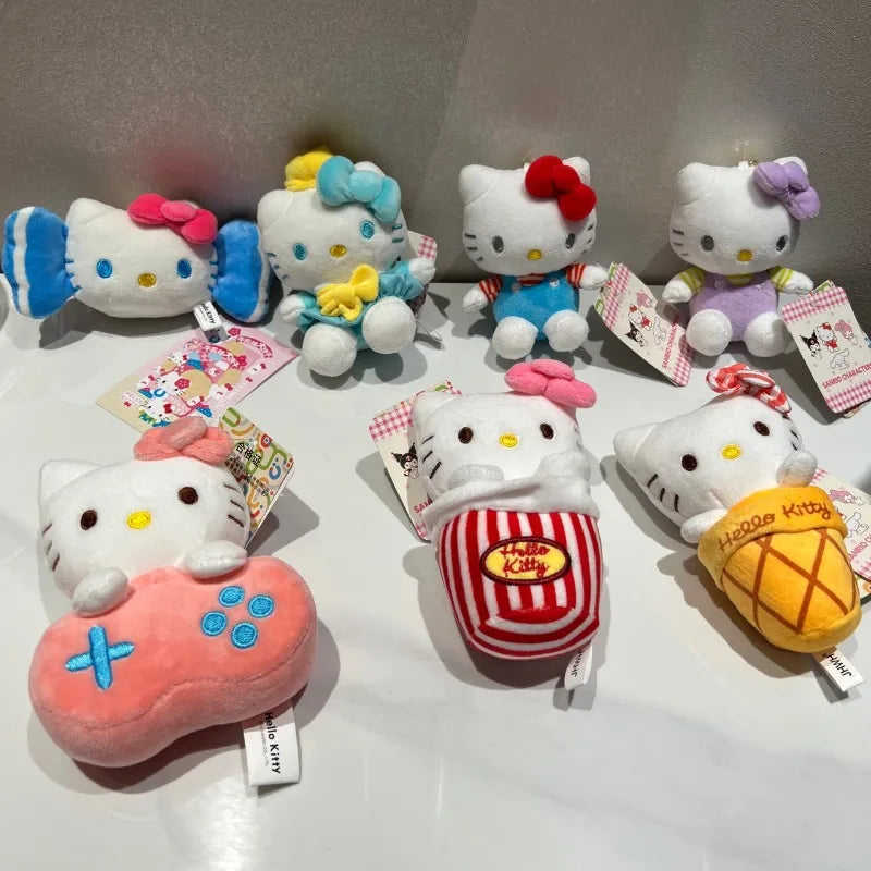 Meet the Whimsical Cartoon Hello Kitty Bag Charms: Your Pocket-Sized Party Crew!