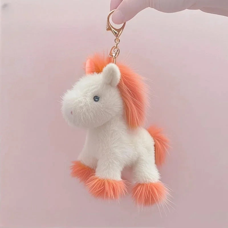 Fairy Tale Unicorn Plush Toys Stuffed Standing Unicorn Doll Pendants Pretty Children Companion Doll Kawaii Keychain Bags Decor