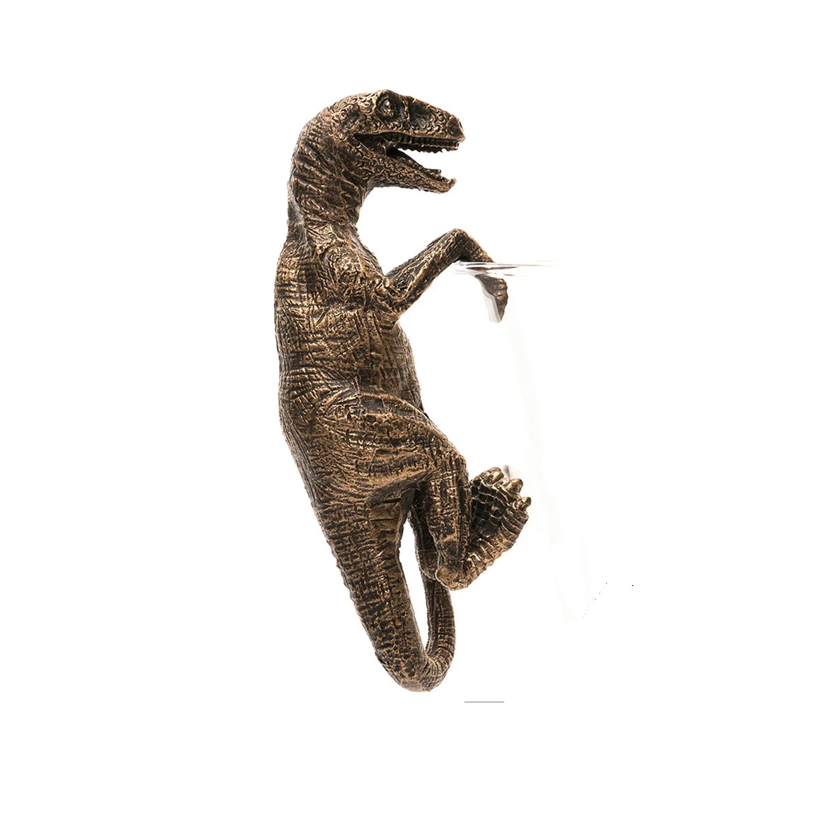 Climbing Dinosaur Planter Ornament, Mini Resin T-Rex Figurine for Succulent Pots, Desk Plants and Playful Home Decor