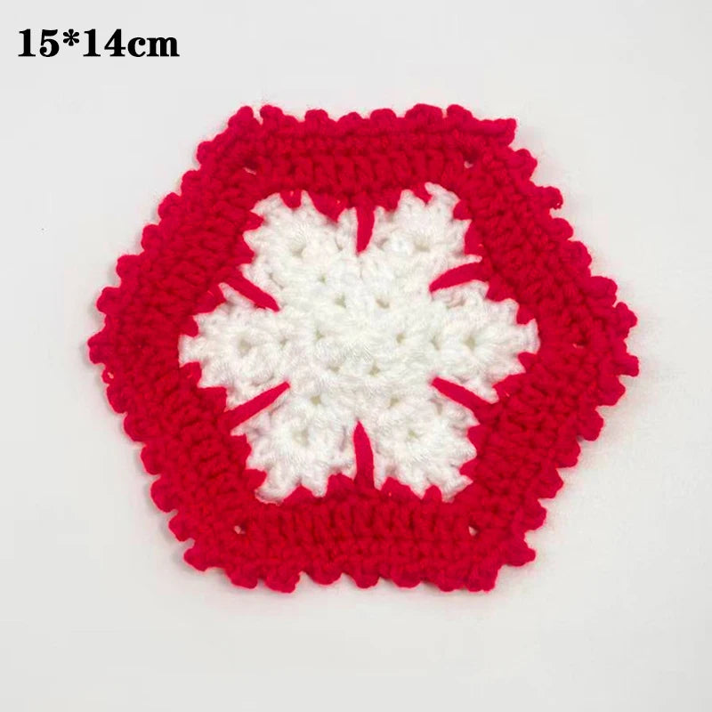 Lily of the Valley Crochet Flower Drink Coasters for Tea Tables Handmade Floral Home Decor