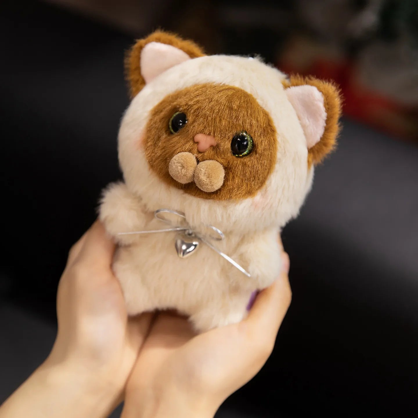 Cat Pendant Super Cute Siamese Calico Cat Keychain Pendant 5 Styles Cat plush Toy Backpack Decor Kids Toy Birthday Gift
