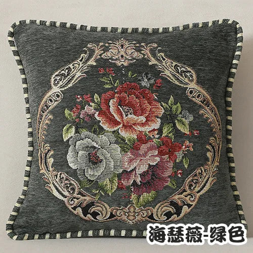 Folk-Custom Flowers Cushion Cover 45x45cm Embroidery Jacquard Decorations for Home Edging Pillow Cases Decora Cushions for Bed