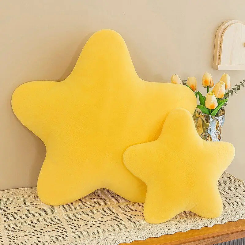 Multi-coloured star pillow super soft cute plush toy sleeping pillow for kids