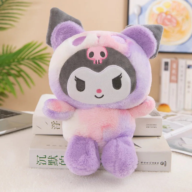 Sanrio Anime Sanriod Toys Kawaii Kuromi My Melody Cinnamorol Plush Soft Stuffed Animals Doll Plushie Pillow Xmas Gift Decor