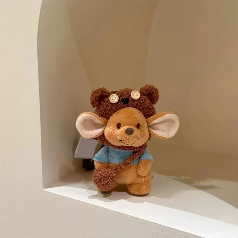 Cartoon Roo Standing Cotton Doll Mouse Hundred Acre Garden Wallaby Plush Pendant Keychain Cute Ornament Birthday Gift