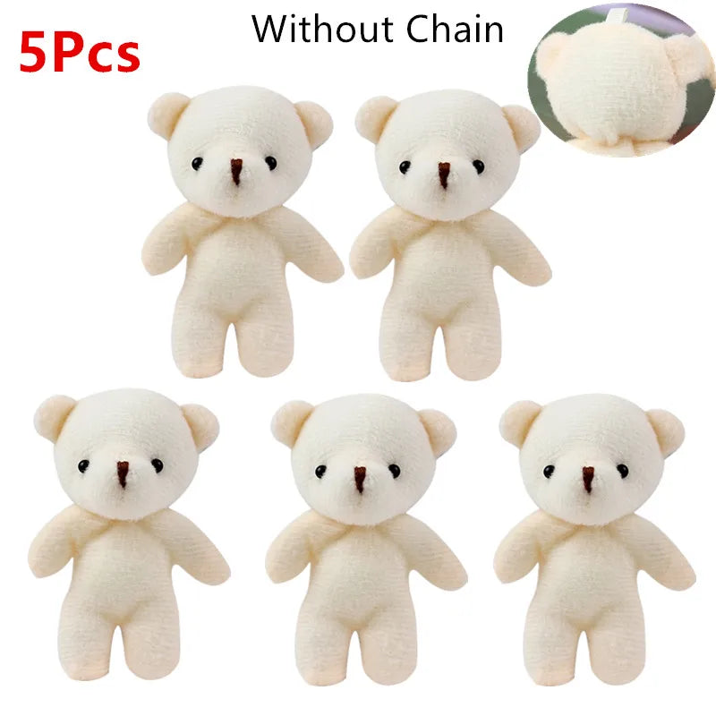 5Pcs/1Pc 6cm Mini Soft Plush Bunny Joint Rabbit for Doll Decoration for House Plush Mini Toy Stuffed Bunny for Doll Bunny Figure