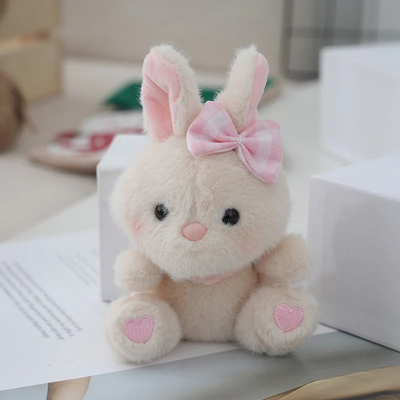 16cm Kawaii Creative Scented Bow Rabbit Plush Pendants Cute Cartoon Rabbit Keychain Pendant Backpack Decor Girls Birthday Gifts