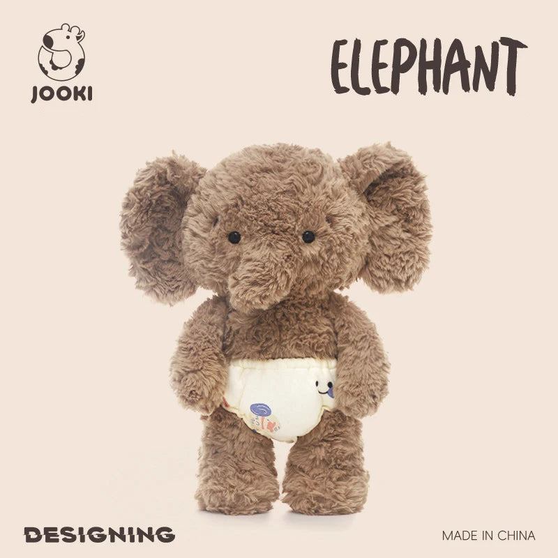 Shy elephant plush toy, cute elephant doll, doll sleeping pillow, doll boy and girl birthday gift