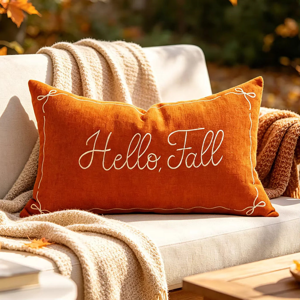 Autumn Harvest Lumbar Pillow Cover – 30 × 50 cm