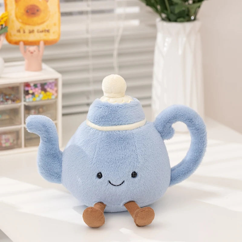 Cartoon Fun Hot Sell Cookie Plush Doll Pentant Cake Baguette Cinnamon Teapot Coffee Cup Plush Toy Home Decor Gift For Children