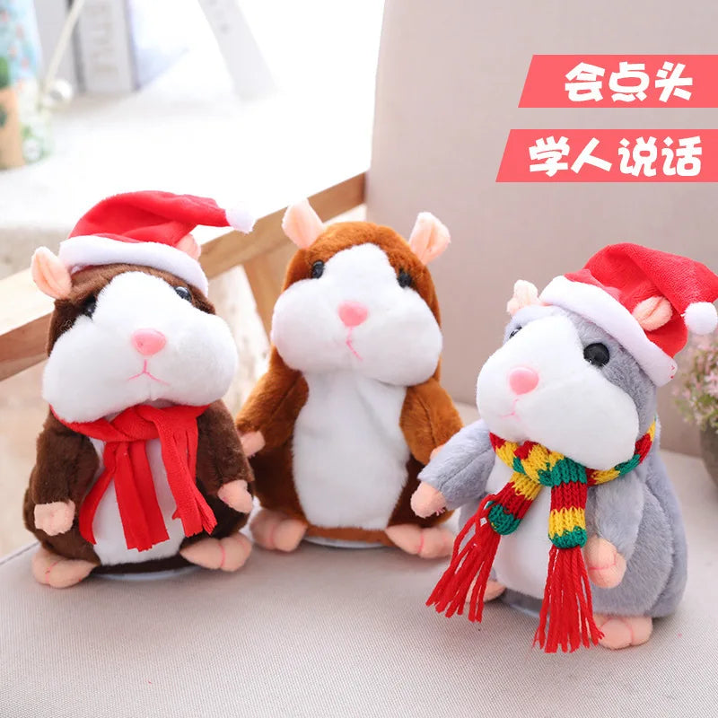 Cute Talking Hamster Speak Talk Sound Record Repeat Stuffed Plush Animal Kawaii Talking Hamster Mouse Toys For Children Gifts