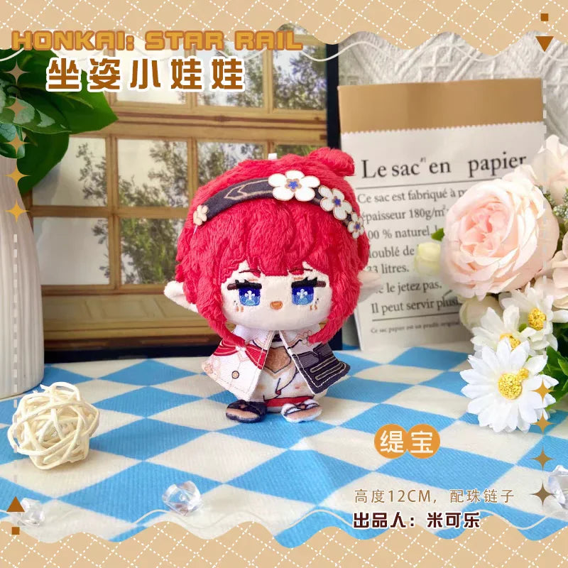 New 10cm Game Honkai: Star Rail Plush Aventurine Dr. Ratio Cute Plush Cartoon Blade Dolls Bag Pendant Keychain Gift