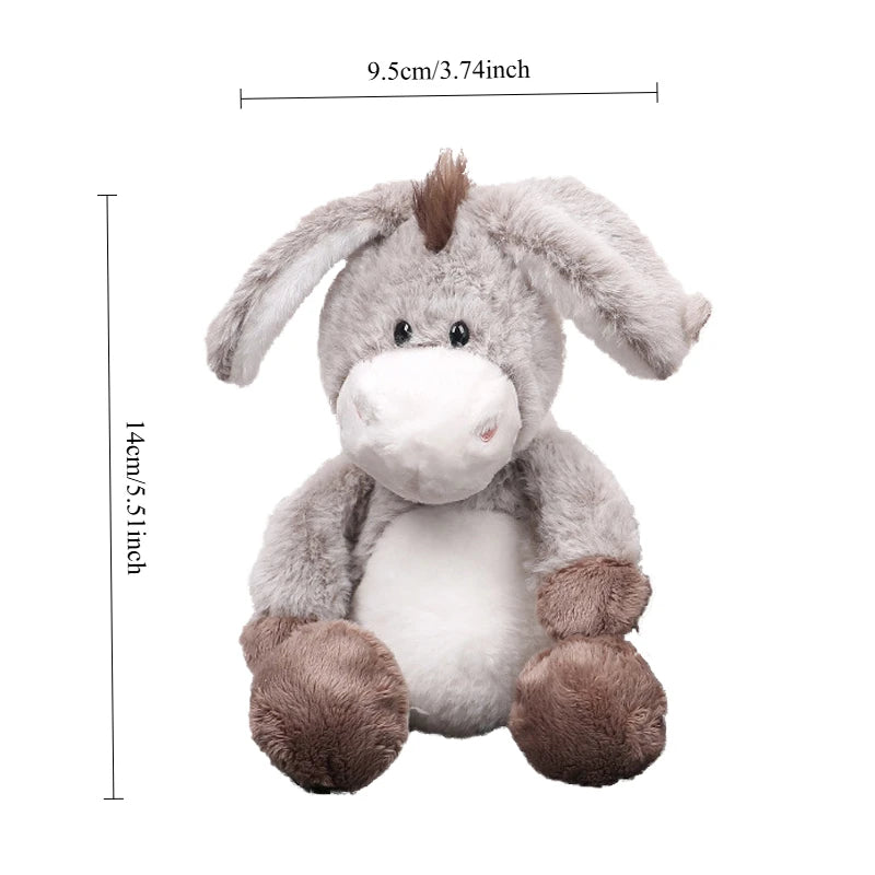 Little Donkey Doll Plush Toy Long-eared Stilted Donkey Stuffed Toy Kawaii Plushie Doll Lovely Creative Birthday Gift Bed Decro