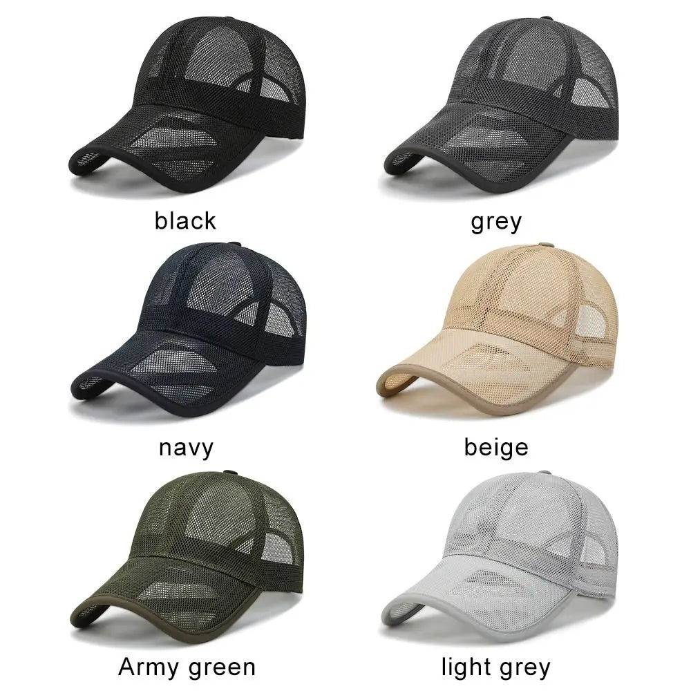 Ultra-Breathable Full Mesh Sun Protection Baseball Cap for Men and Women