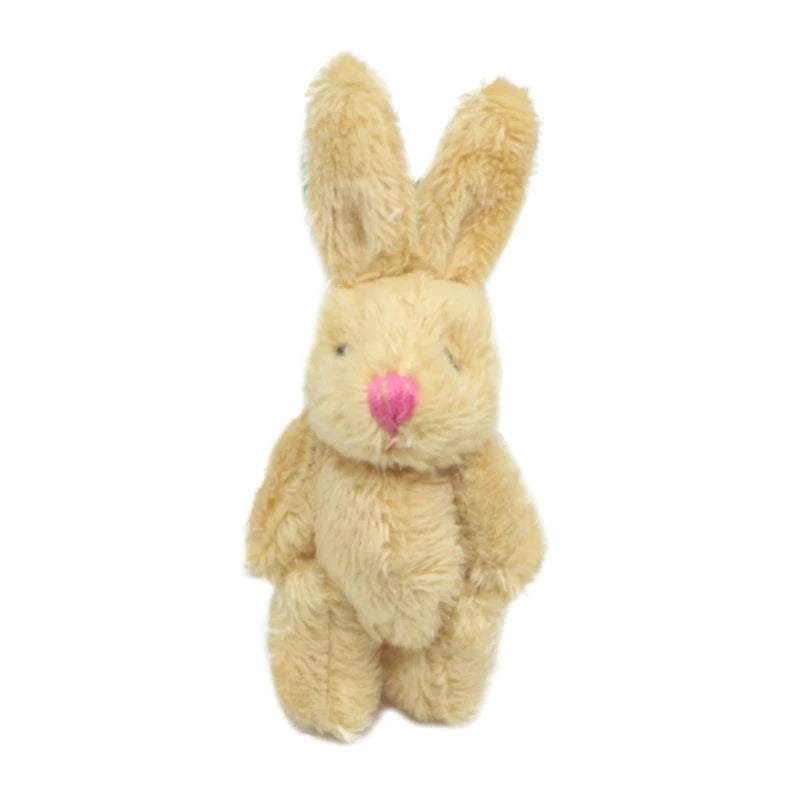 5Pcs/1Pc 6cm Mini Soft Plush Bunny Joint Rabbit for Doll Decoration for House Plush Mini Toy Stuffed Bunny for Doll Bunny Figure