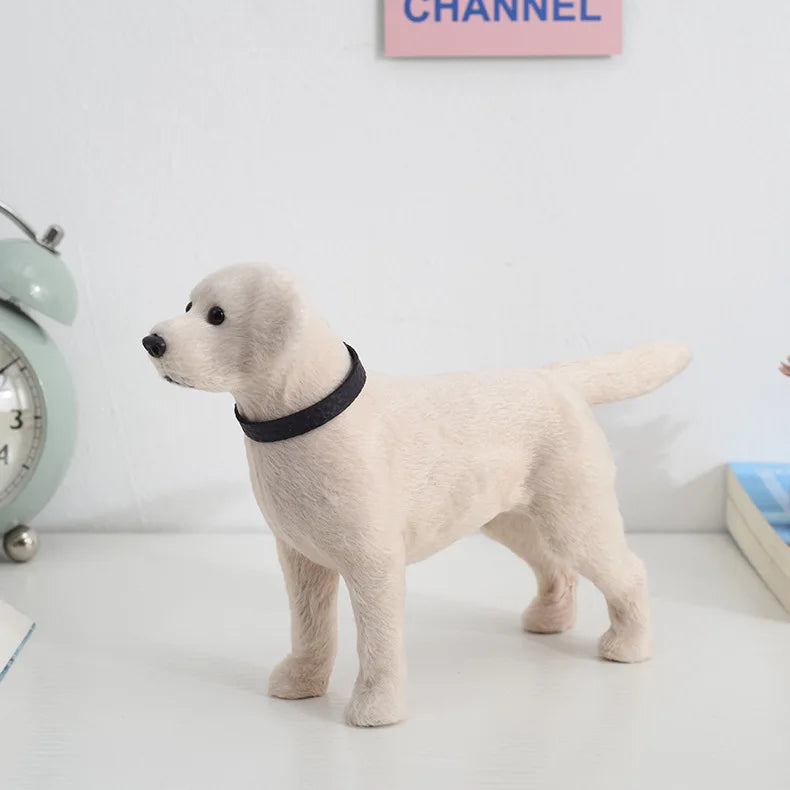 Mini Labrador Simulation Dog Model Toy Puppy Doll Figure Home Decoration Coffee Table Indoor Floor Animal