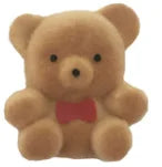 3CM Mini Teddy Bear Plush Toys - Cute Small Stuffed Animals in Pink/Yellow/Blue with Red Bow Tie, Tiny Cuddly Companions for Decor &amp; Gifts