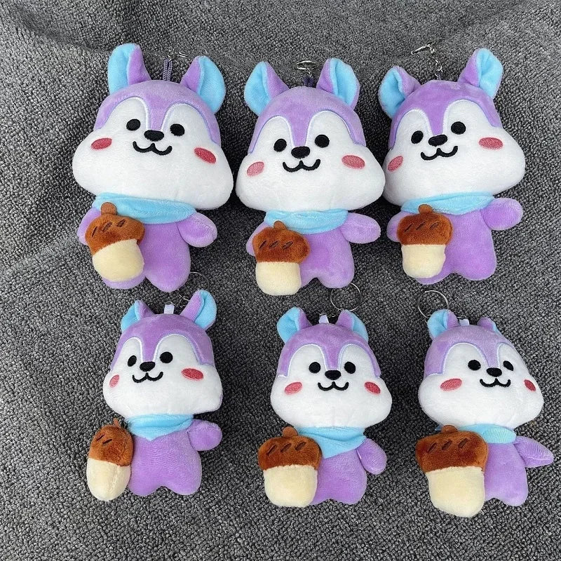 Kpop Squirrel Doll Plush Kawaii Line Friend Anime Hobby Mang Plush Pillow 2023 New PP Cotton Purple Doll For Kid Birthday Gift