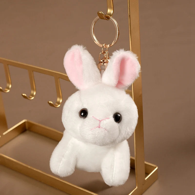 Hot Sale 10cm Mini Forest Animals Stuffed Plush Pendant Toy Lion Tiger Rabbit Deer Panda Doll Keychain For Kid Birthday Gifts