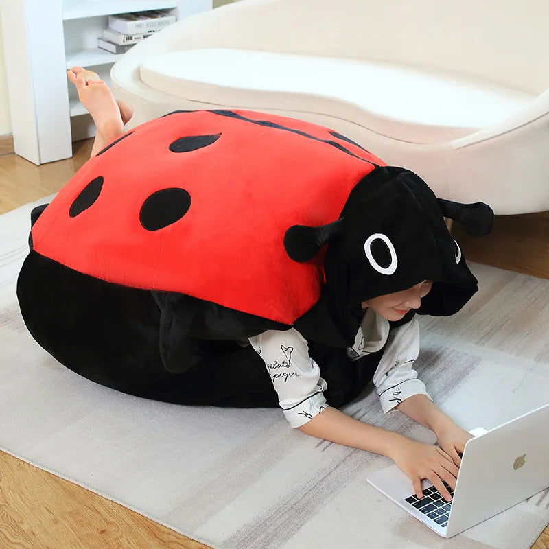 80/100CM Funny Big Turtle Shell Plush Toy Adult Can Wear Sleeping Bag Stuffed Soft Pillow Cushion Creative Gifts For Friends