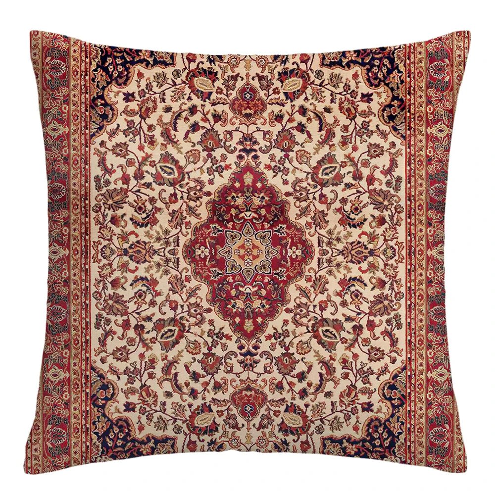 Moroccan Ethnic Patterned Decorative Throw Pillow Cover 2D Printed Polyester Cushion Case 40x40 45x45 50x50  for Sofa Home Decor