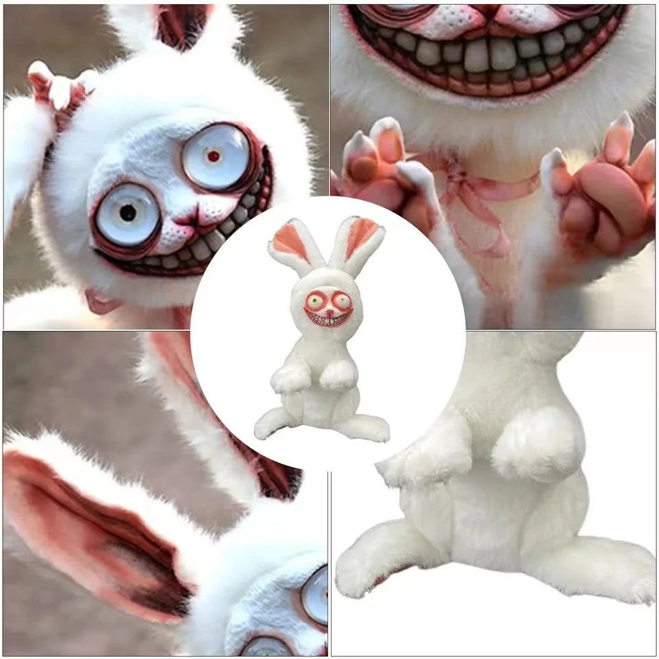 15cm Crazy Bunny Plush Toy Scary Bunny Doll Horror Game Stuffed Rabbit Toys Birthday Gifts For Christmas Kids Simulation Rabbits