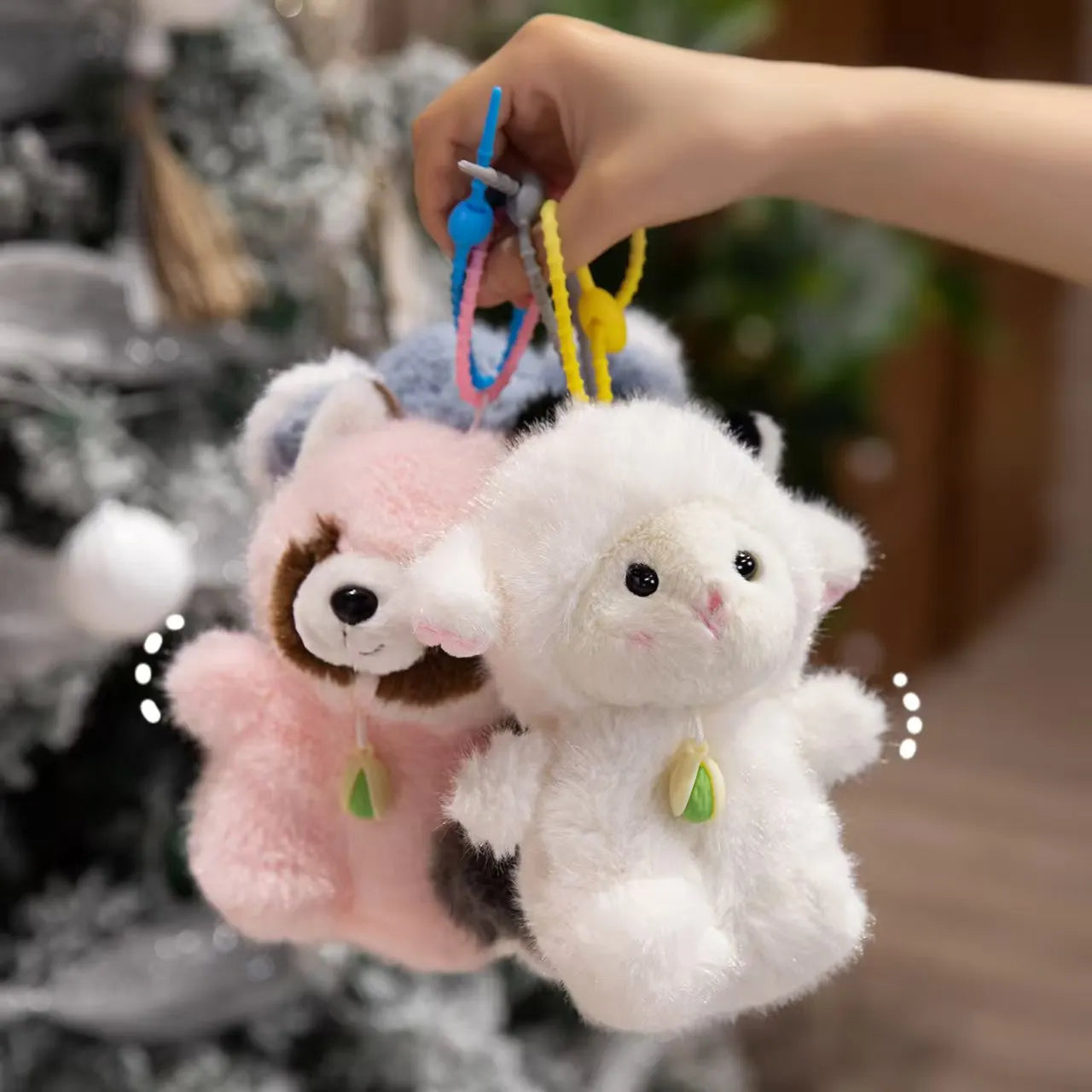 15cm Cute pillow penguin ybara rabbit duck panda fox cat Stitch plush toys keychain for children women girl gift