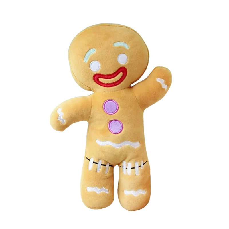 30cm Funny Cute Gingerbread Man Christmas Pillow Super Soft Shrek Plush Toy Doll Birthday Gift Sofa Pillow Home Decoration