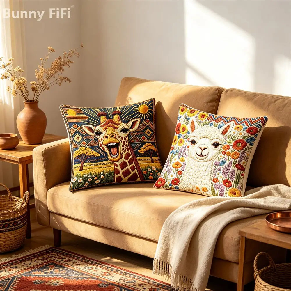 Woodland Tales Stitch-Effect Pillow Covers