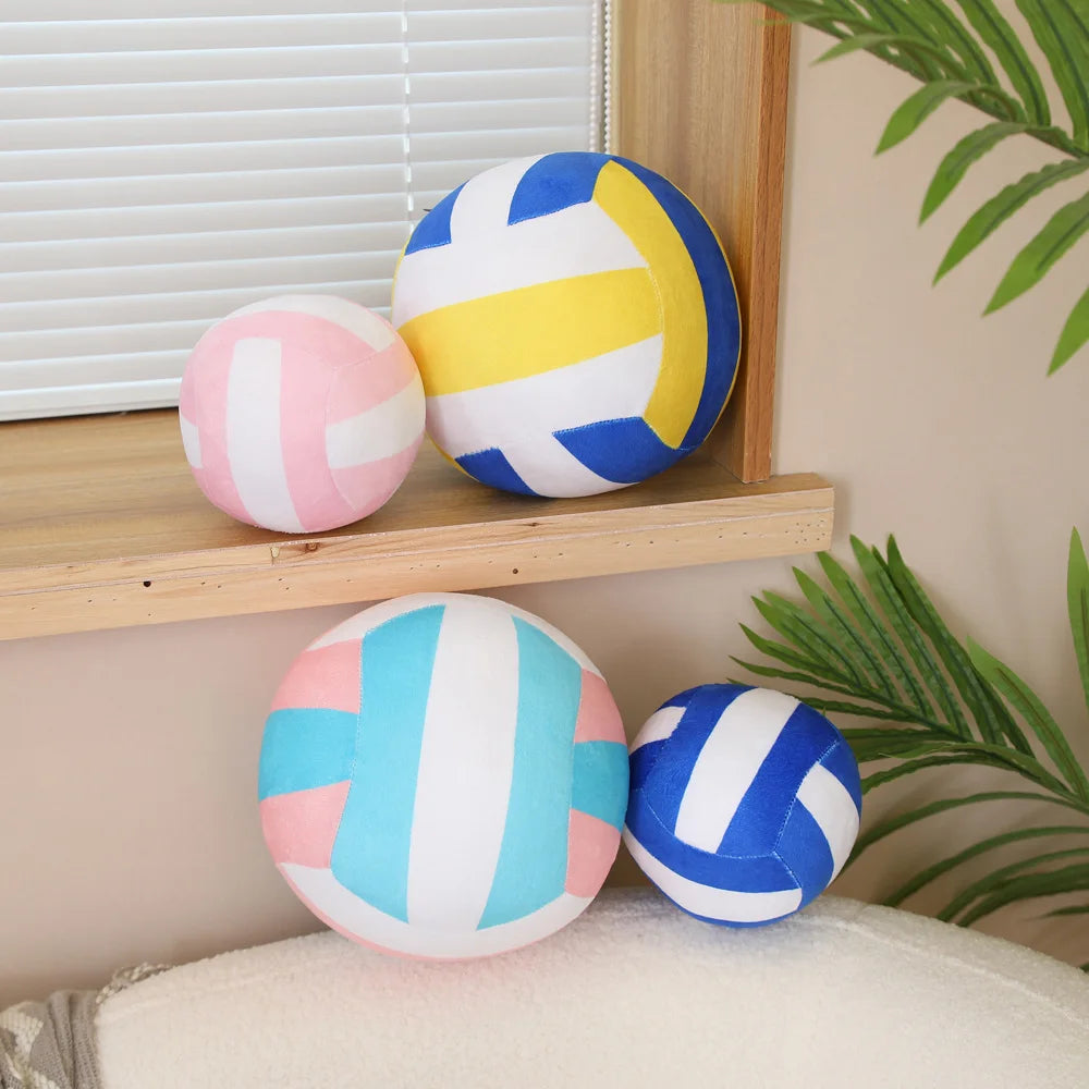 Hot Sale Kawaii Simulation Volleyball Plush Toy Cute Volleyball Props Pillow Accompany Kids Soft Gifts for Girls Boys Room Decor