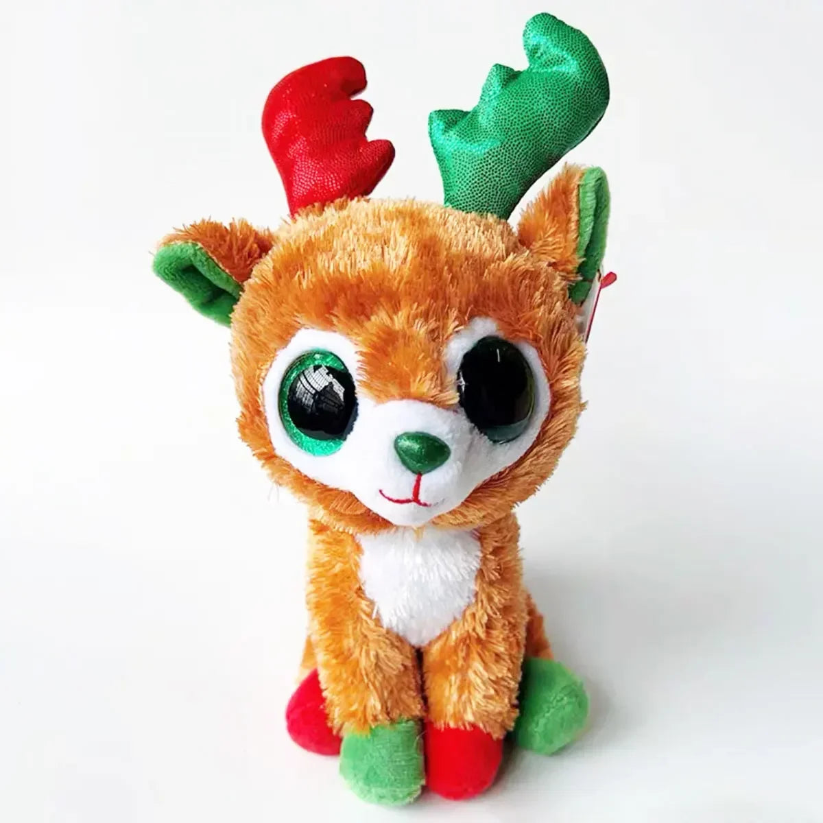 15cm Ty Big Eye Beanie Animals Plush Slick Fox Ferdinand Locky Axolotl  Dexter Icy Seal Heather Cat Children Toy Holiday Gift
