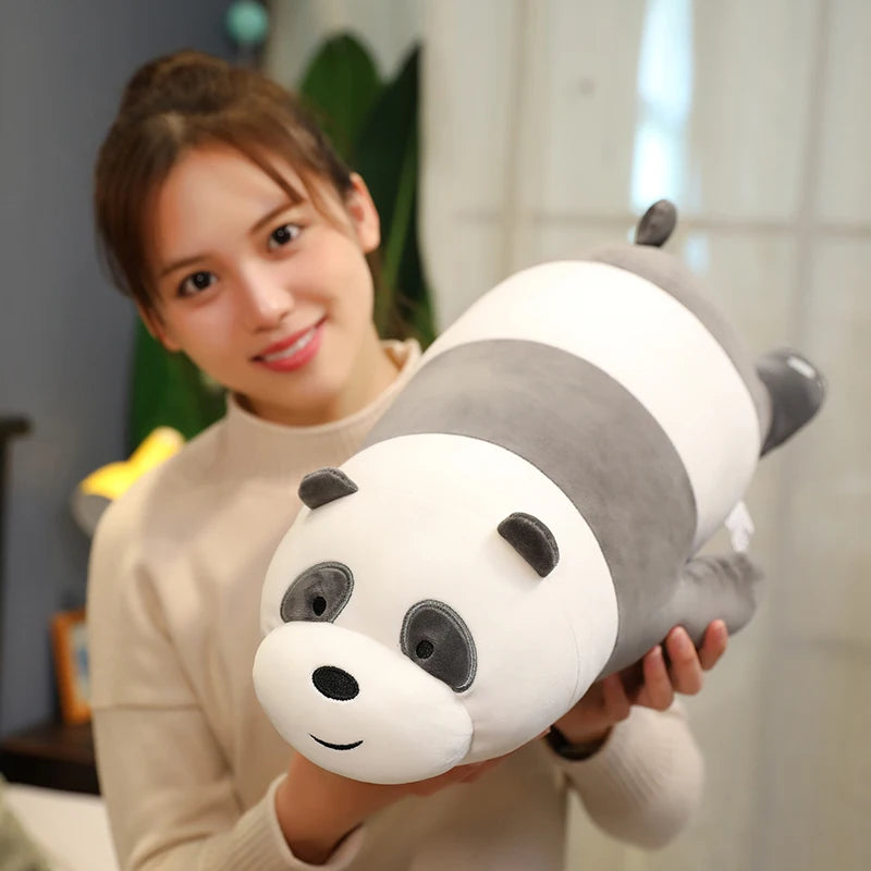 Original The Bare Bears Plush Toys Grizzly Panda Ice Bear Stuffed Doll Kawaii We Bare Bears Plush Peluche Bedside Cushion Gift