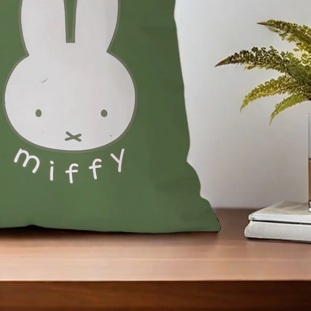 M-Miffy Kawaii cushion cover For Pillow Printing Sofa Decoration Home Car Room Coffee Shop Office Nordic Simplicity
