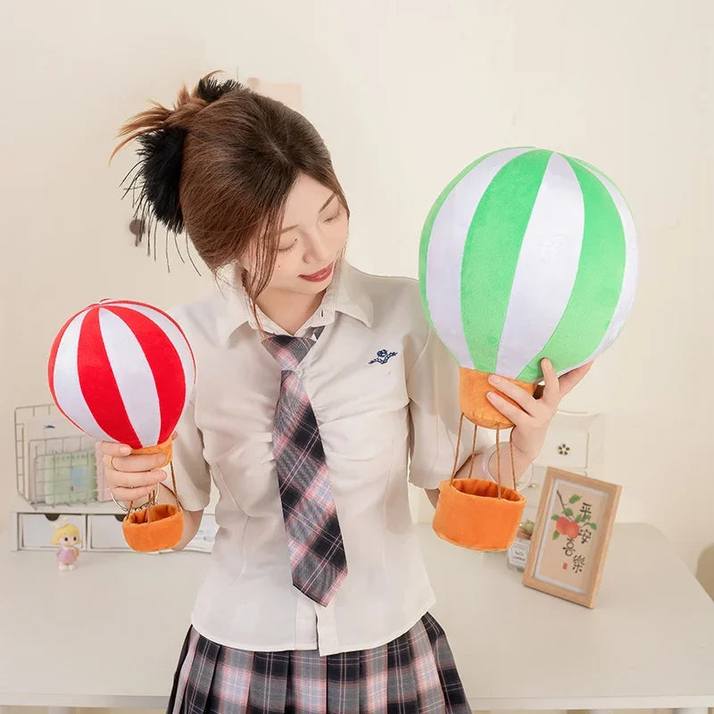 Lifelike Hot Air Balloon Plush Toys Soft Stuffed Colorful Hot Air Balloon Toy Creative Room Decor Funny Children Game Props