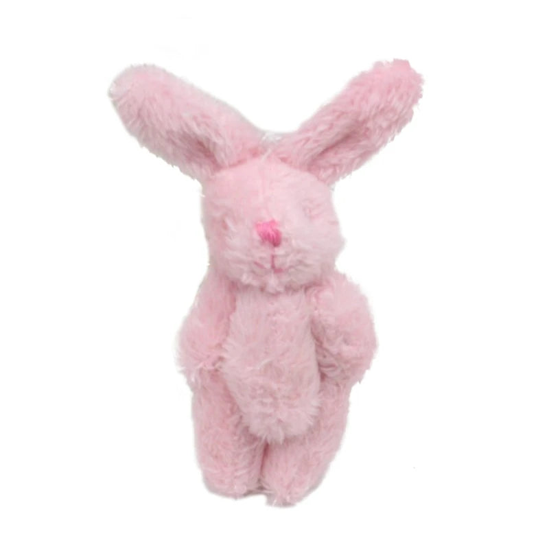 5Pcs/1Pc 6cm Mini Soft Plush Bunny Joint Rabbit for Doll Decoration for House Plush Mini Toy Stuffed Bunny for Doll Bunny Figure