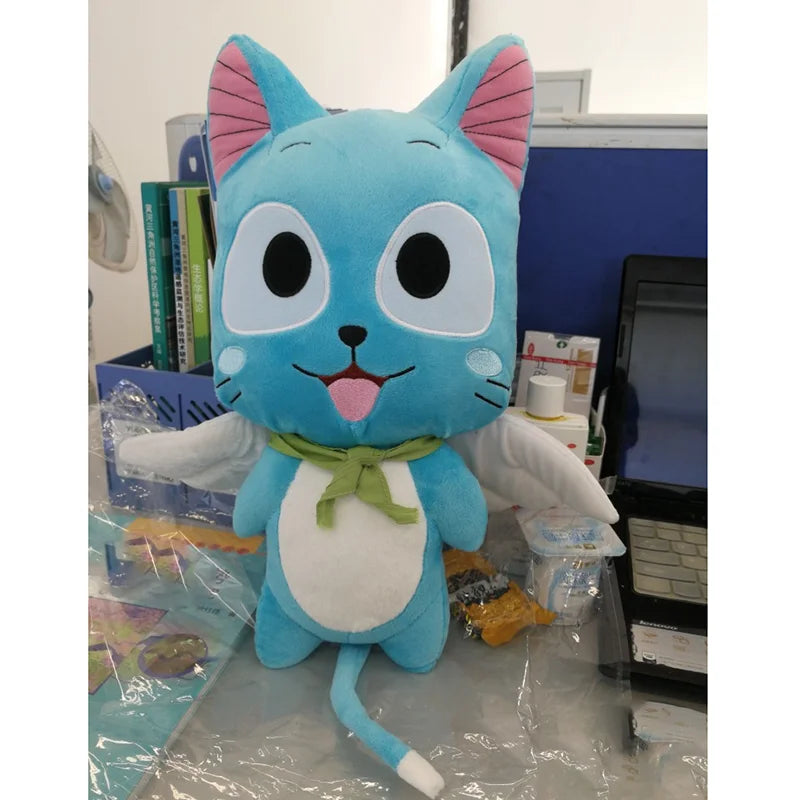 30/40/56cm Harpy Plush Doll Fairy Tail Plush Toy Kawaii Cartoon Blue Cat Doll Sofa Pillow Cushion Child Adult Boy Girl Gift