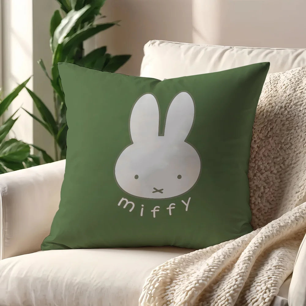 M-Miffy Kawaii cushion cover For Pillow Printing Sofa Decoration Home Car Room Coffee Shop Office Nordic Simplicity