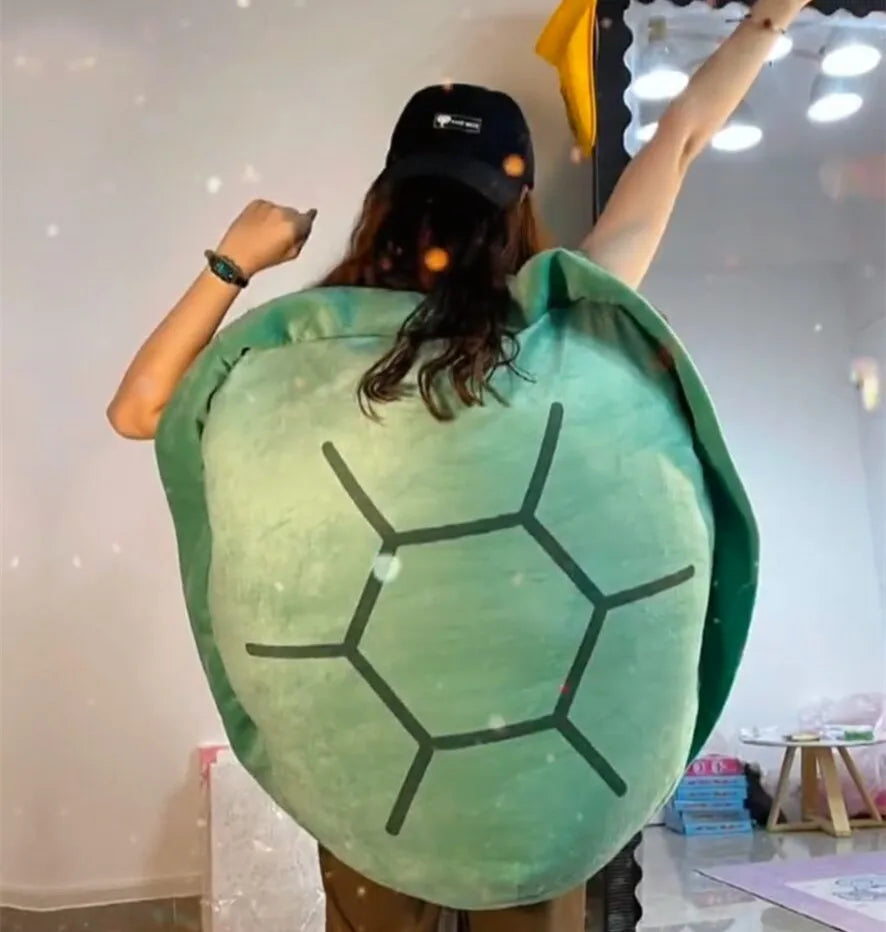 80/100CM Funny Big Turtle Shell Plush Toy Adult Can Wear Sleeping Bag Stuffed Soft Pillow Cushion Creative Gifts For Friends