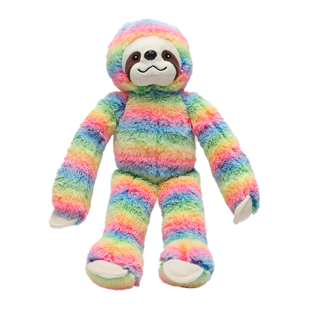 40cm Rainbow Sloth Plush Toys Soft Stuffed Colorful Sloth Dolls Movie Stuffed Animals Birthday Gifts Toys for Kids Home Decor