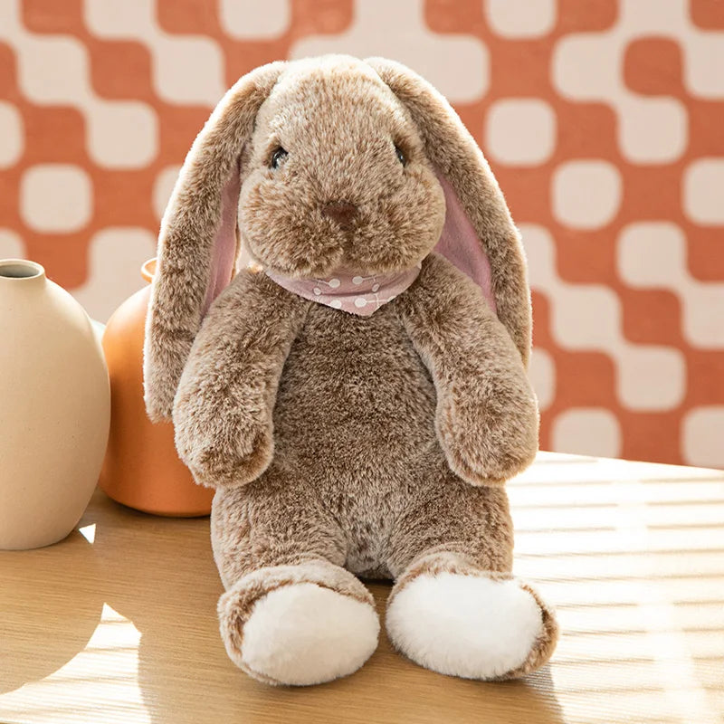 Cute Big Ear Bunny Plush Doll Cartoon Stuffed Animals Rabbit Wear Sweater Soft Baby Accompany Sleeping Pillow Girl Birthday Gift
