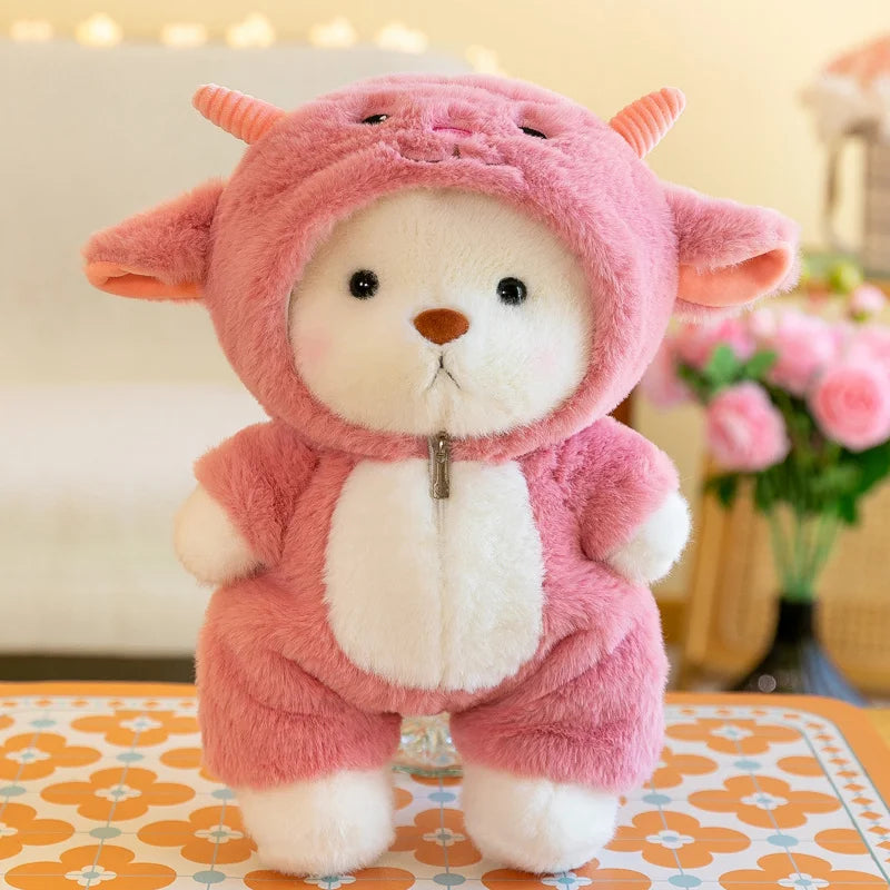 Kawaii Giant Bear Cosplay Panda Doll Creative Plush Toy Cartoon Zoo Animal Plushie Throw Pillow Birthday Xmas Gift Home Decor