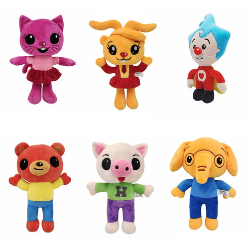 "Clown Si Plush Toy - Adorable Blue-Haired Hero Stuffed Animal with Red Heart Cape, Perfect Gift for Kids & Collectors, High-Quality Soft Plush Doll for Cuddles & Play"