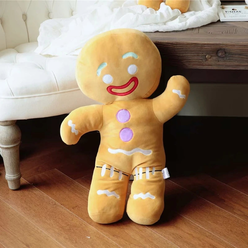 30cm Funny Cute Gingerbread Man Christmas Pillow Super Soft Shrek Plush Toy Doll Birthday Gift Sofa Pillow Home Decoration