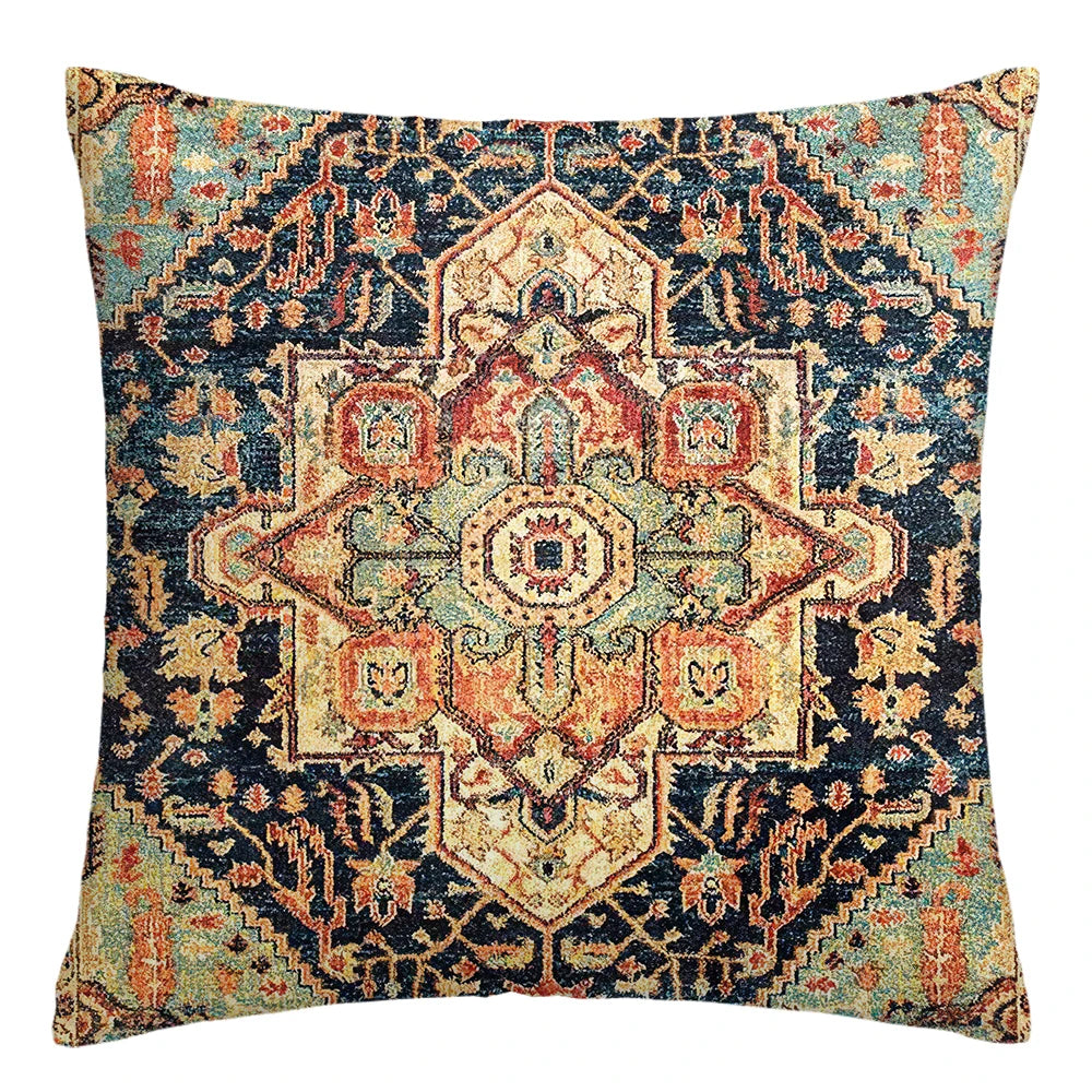 Moroccan Ethnic Patterned Decorative Throw Pillow Cover 2D Printed Polyester Cushion Case 40x40 45x45 50x50  for Sofa Home Decor