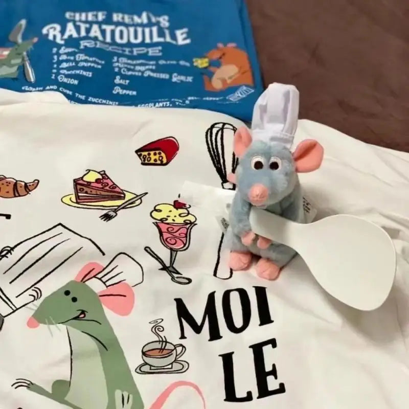 Cute Mouse Cartoon Ratatouille Chef Remy Magnetic Shoulder Plush Toy Children' Gifts Kawaii Plush Stuff Toy Girlfriend Xmas Gift