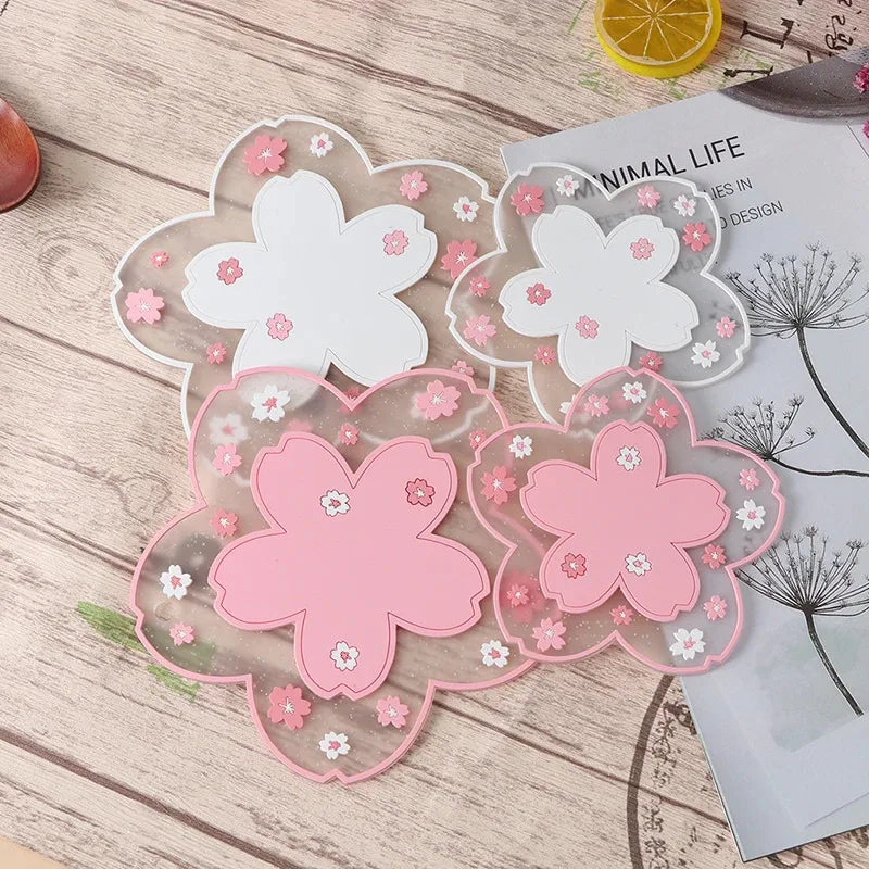 Cherry Blossom Heat Resistant Table Mat for Dining Tables Kitchen Counters and Spring Decor