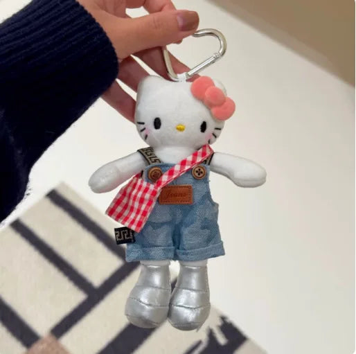 Sanrio Hobby Long Legs Hello Kitty Cartoon Translated Mixed Style Series Plush Doll Pendant Bags and Dresses Birthday Gift