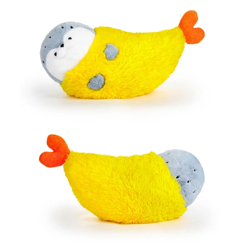 Dropship Cute Sushi Seal Plush Toy Lifelike Stuffed Marine Sea Otter Japanese Fried Shrimp Soft Doll Pillow Cushion For Kids