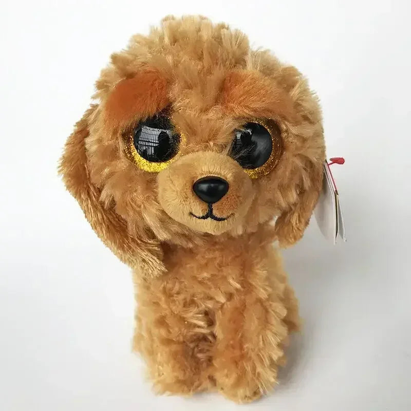15cm Ty Big Eye Beanie Animals Plush Slick Fox Ferdinand Locky Axolotl  Dexter Icy Seal Heather Cat Children Toy Holiday Gift