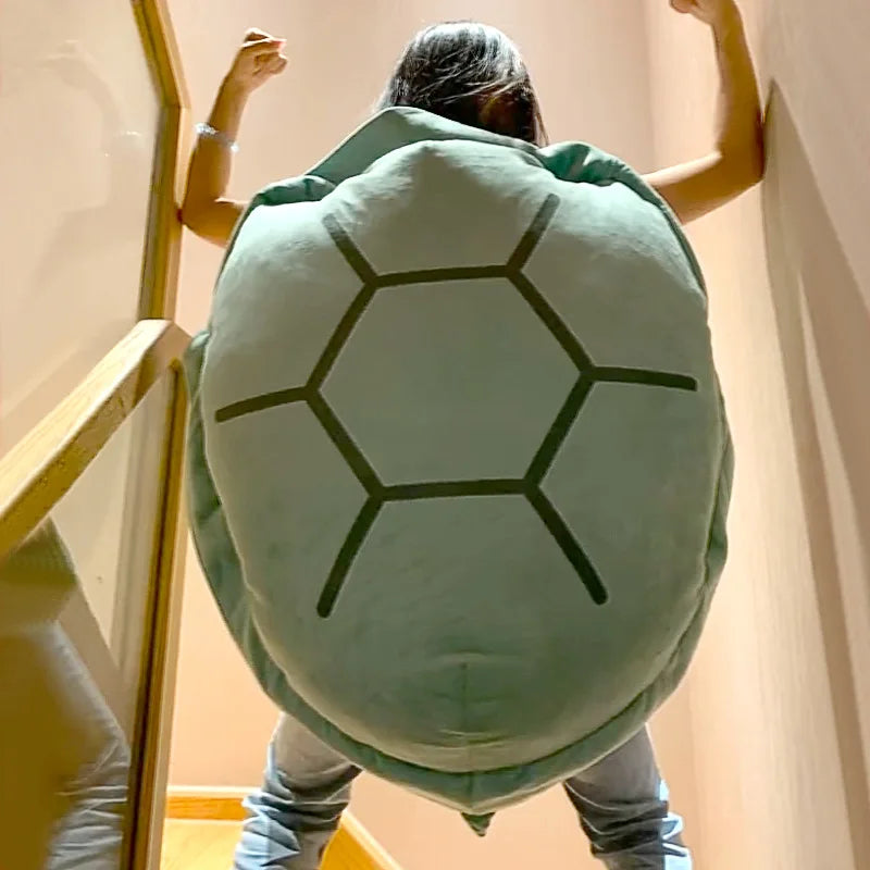 80/100CM Funny Big Turtle Shell Plush Toy Adult Can Wear Sleeping Bag Stuffed Soft Pillow Cushion Creative Gifts For Friends